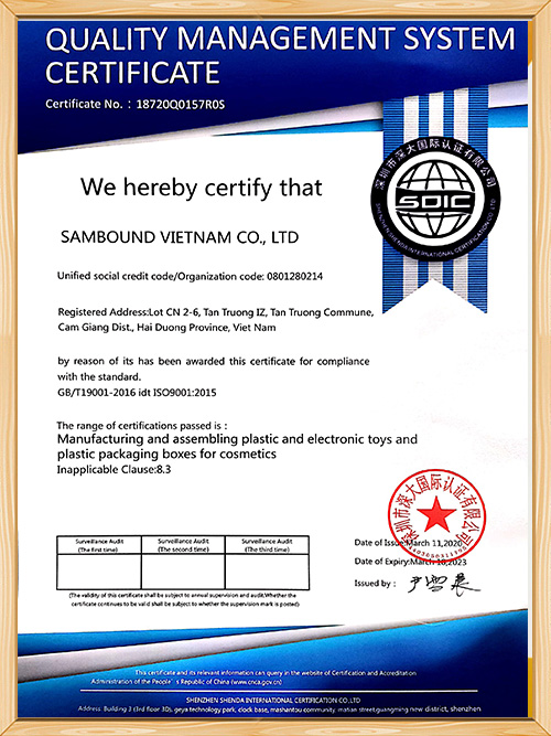 世邦塑胶-越南2020 ISO证书英文版
